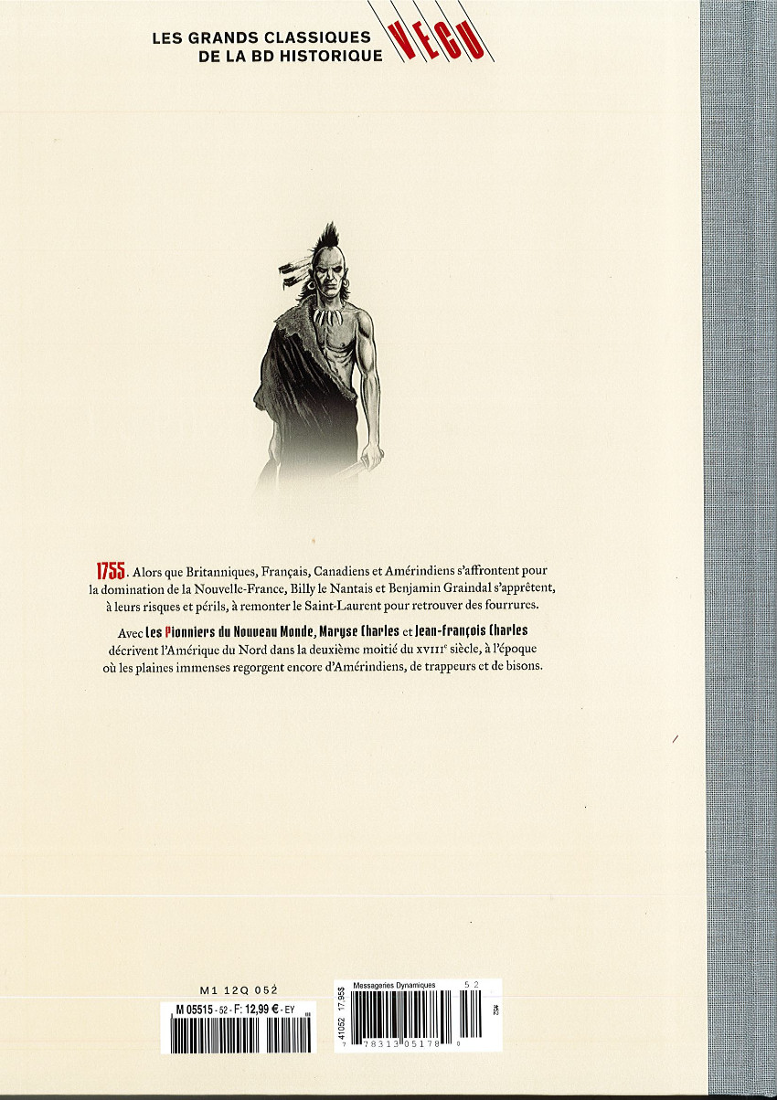 Verso de l'album Les grands Classiques de la BD Historique Vécu - La Collection Tome 54 Les Pionniers du Nouveau Monde - Tome I : Le Pilori