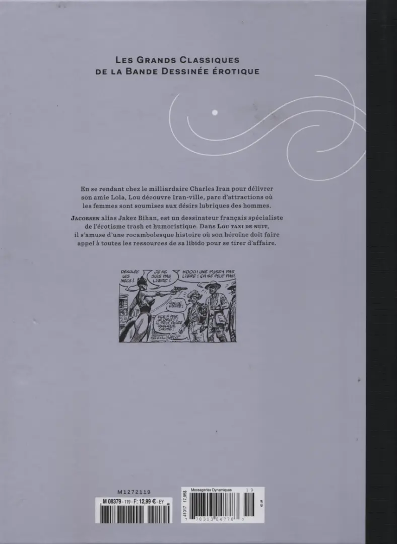 Verso de l'album Les Grands Classiques de la Bande Dessinée Érotique - La Collection Tome 119 Lou taxi de nuit - tome 2