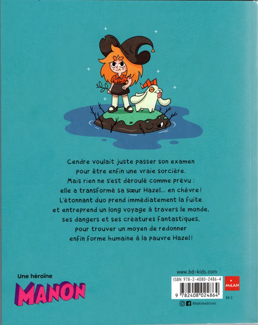 Verso de l'album Cendre & Hazel 1 Les sorcières chèvres