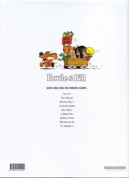 Verso de l'album Boule & Bill Tome 29 Quel cirque !