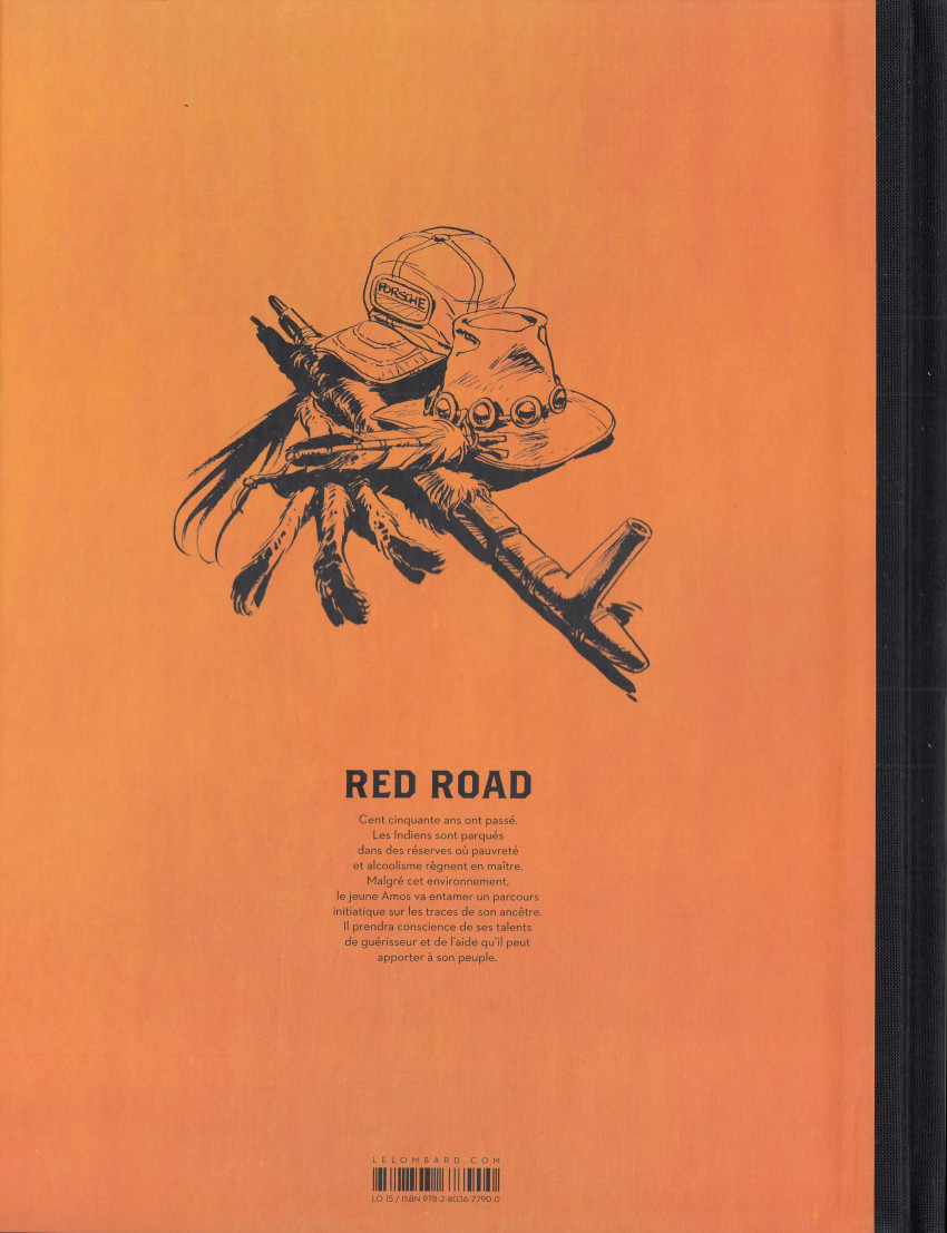 Verso de l'album Celui qui est né deux fois / Red road Intégrale en deux volumes Red road