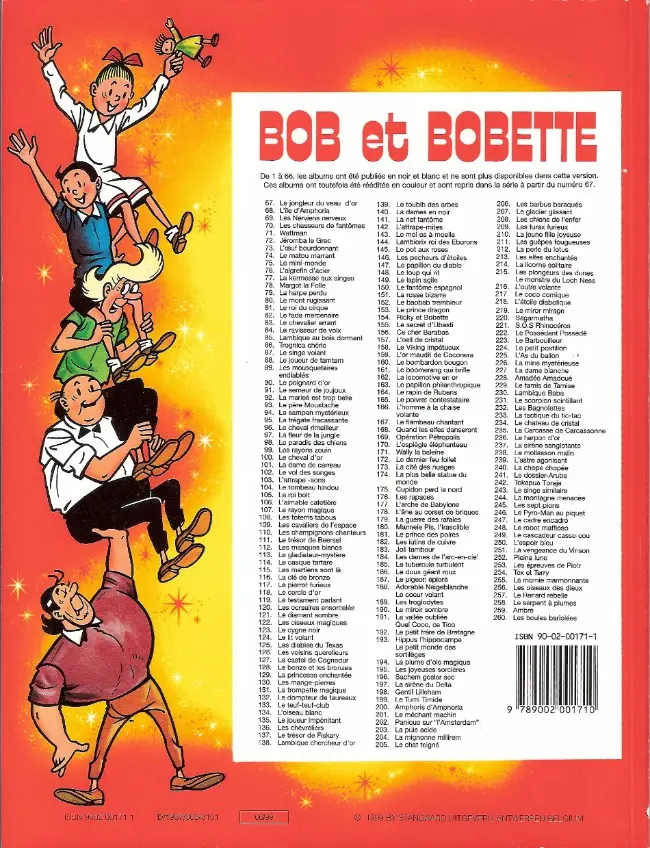 Verso de l'album Bob et Bobette Tome 78 Margot la folle