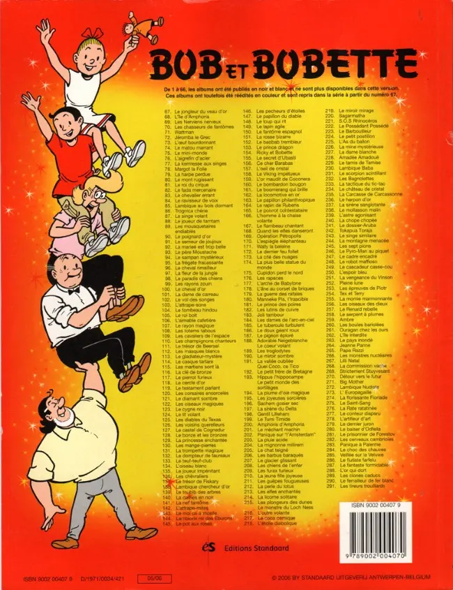 Verso de l'album Bob et Bobette Tome 95 La frégate fracassante