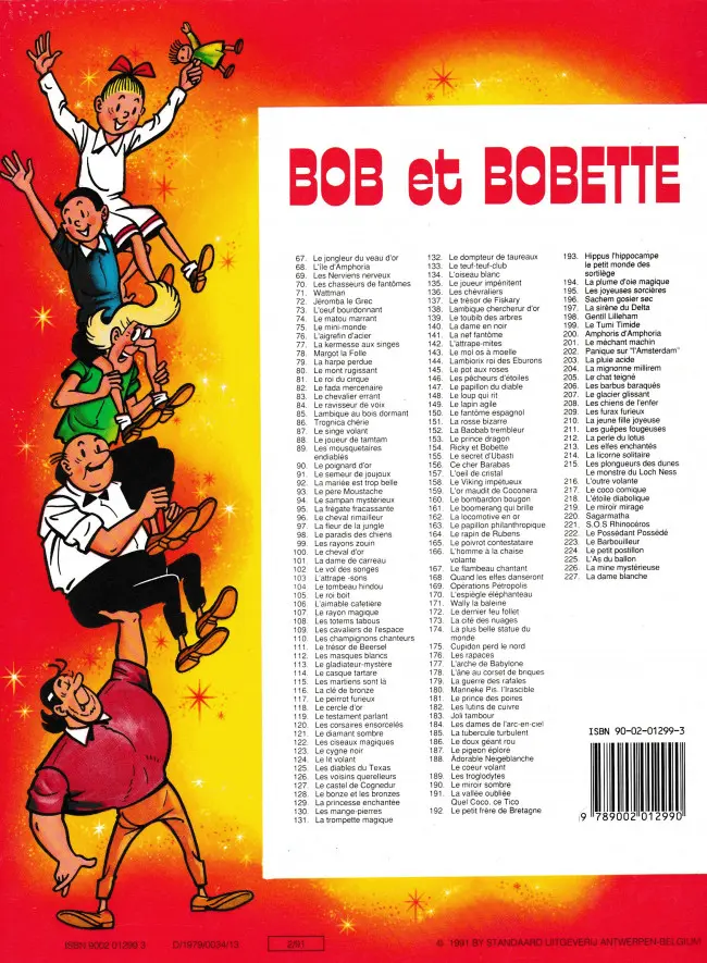 Verso de l'album Bob et Bobette Tome 172 Le dernier feu follet