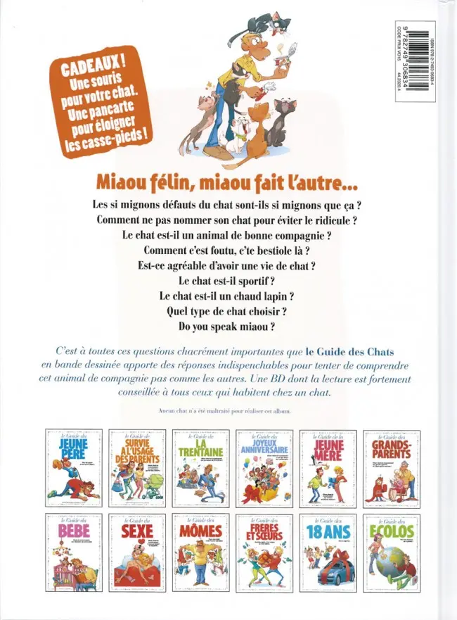 Verso de l'album Le Guide Tome 40 Le guide des chats