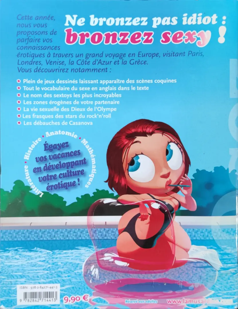 Verso de l'album Cahiers de vacances érotiques N° 2