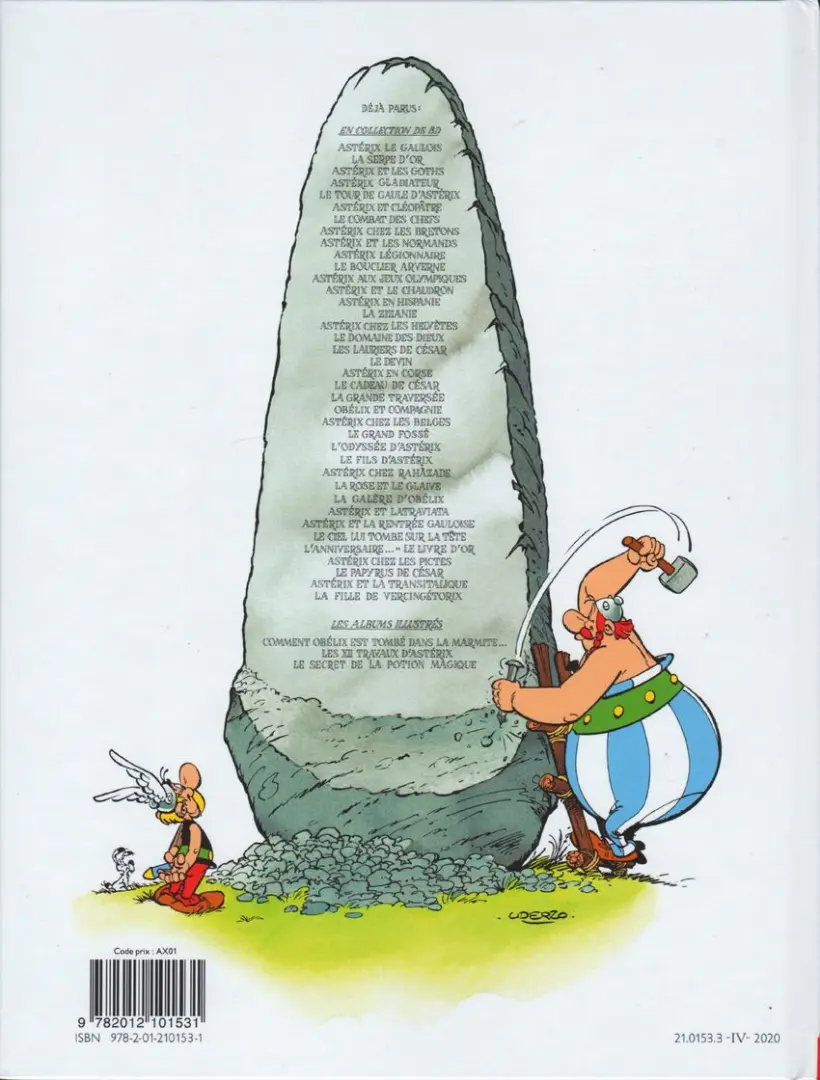 Verso de l'album Astérix Tome 21 Le cadeau de César