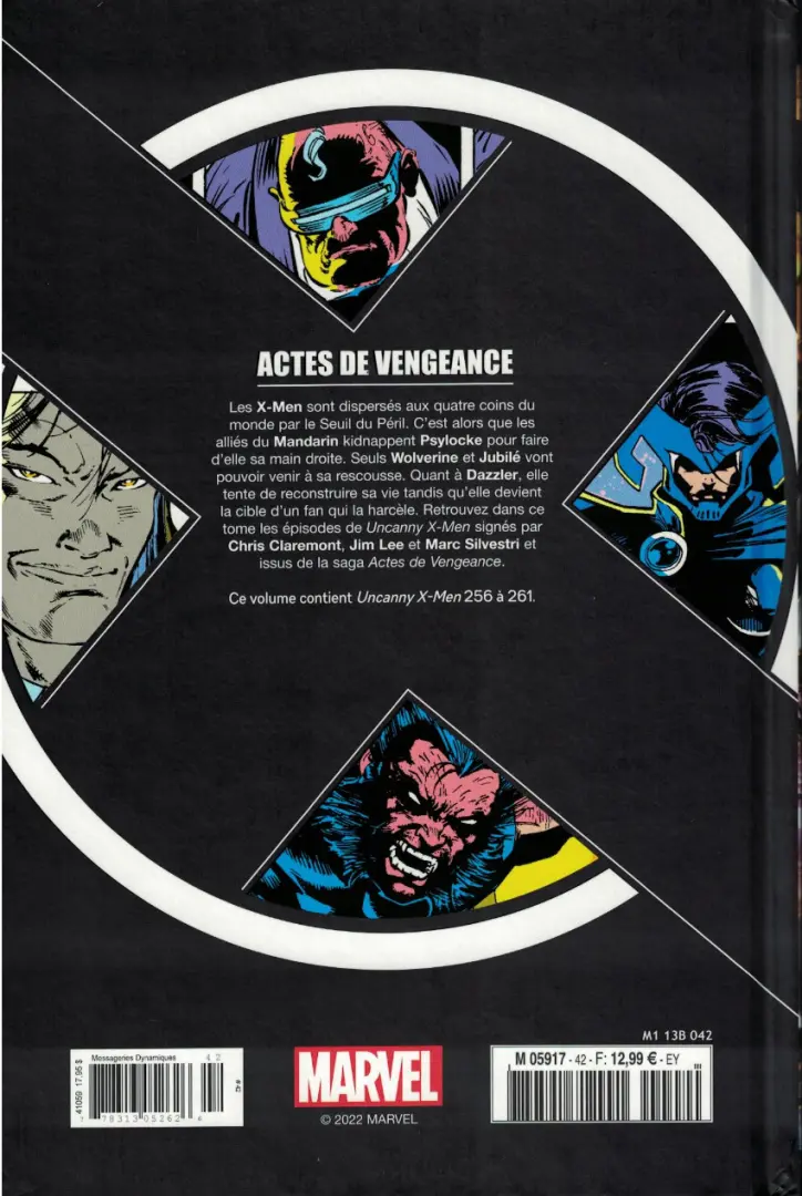 Verso de l'album X-Men - La Collection Mutante Tome 42 Actes de vengeance