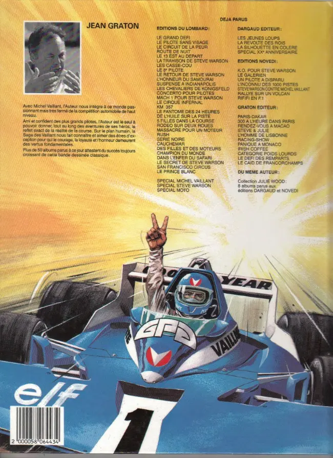 Verso de l'album Michel Vaillant Tome 41 Paris-Dakar !