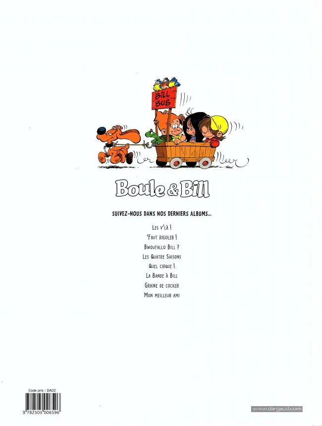 Verso de l'album Boule & Bill Tome 25 Les v'là !