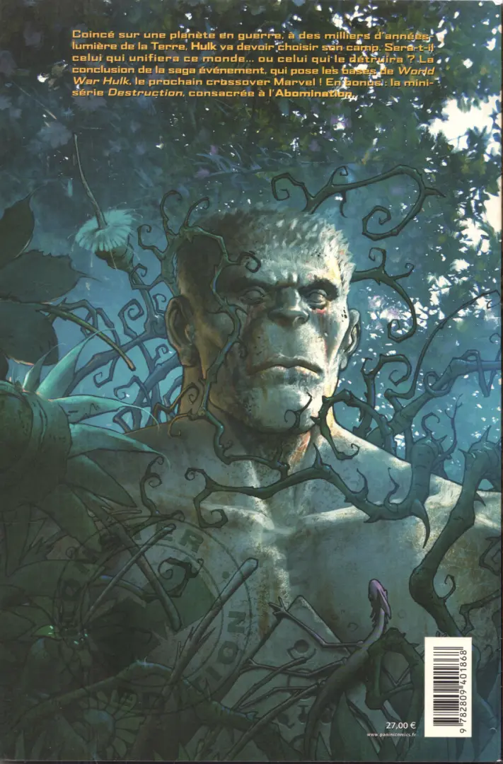 Verso de l'album Hulk Tome 4 Planète Hulk 2/2