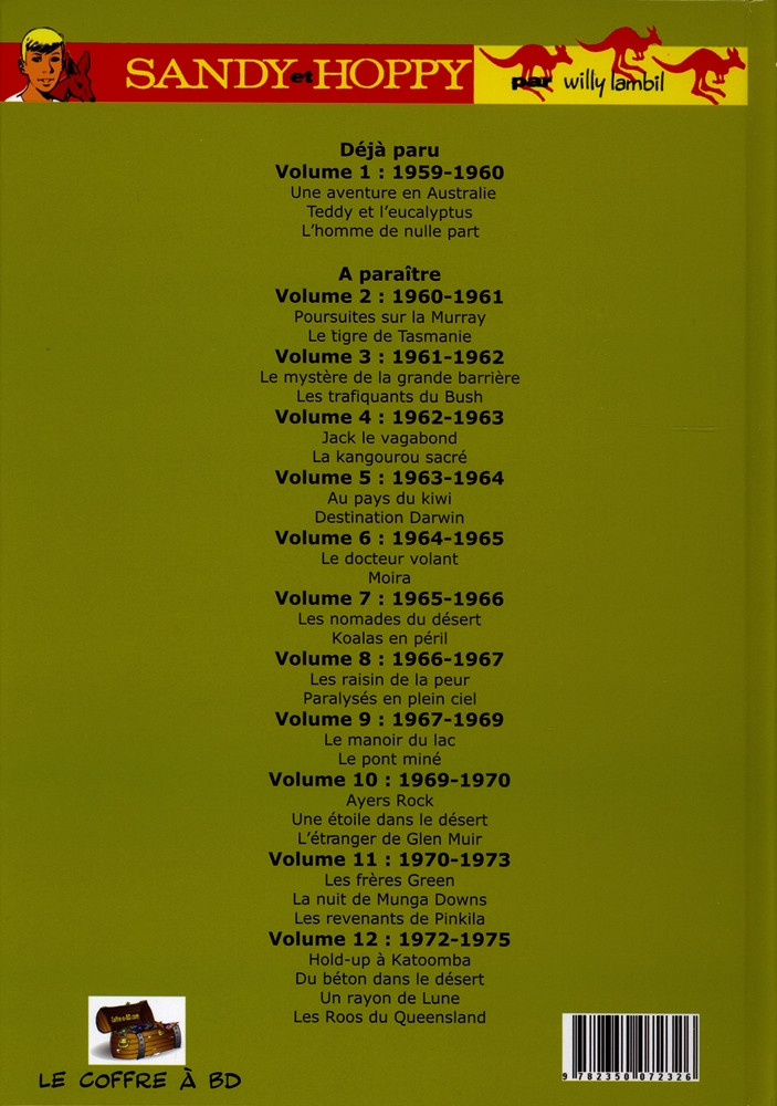 Verso de l'album Sandy & Hoppy Intégrale volume 1: 1959-1960