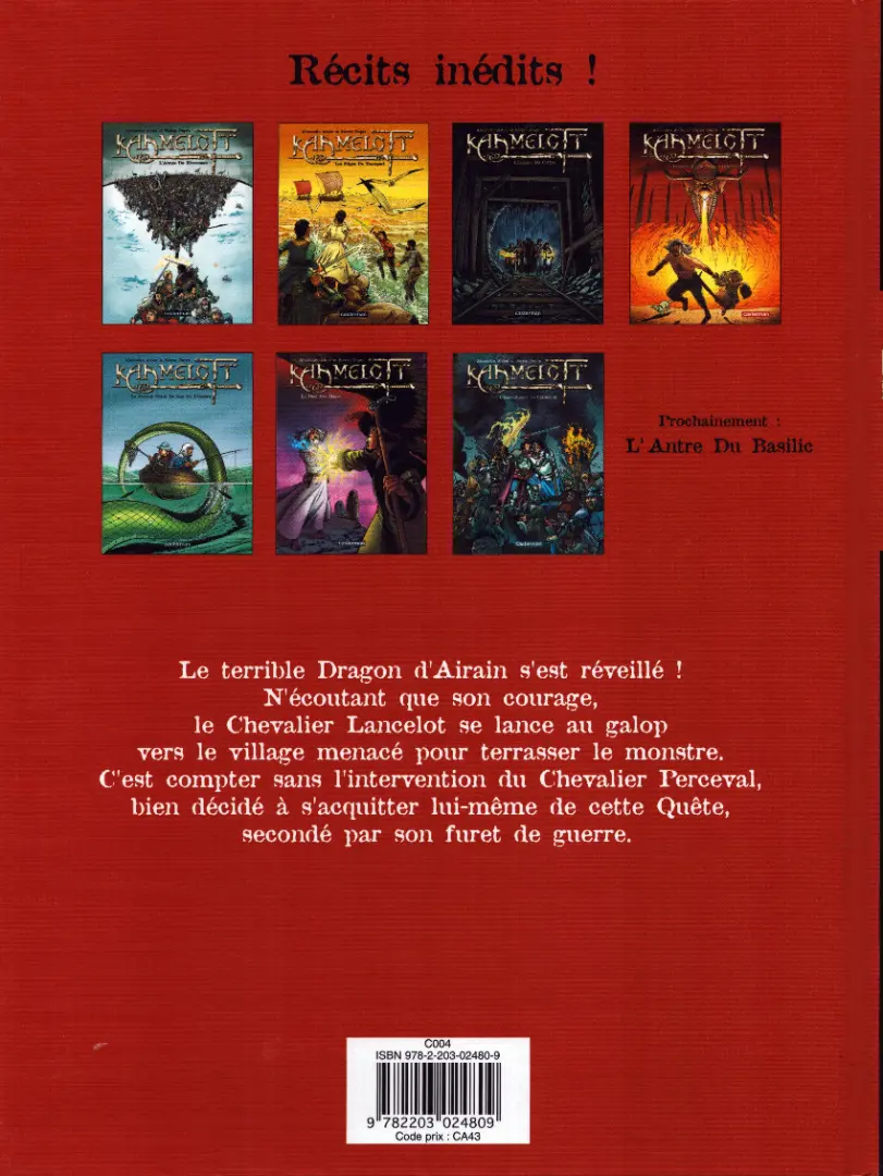 Verso de l'album Kaamelott Tome 4 Perceval et le dragon d'Airain