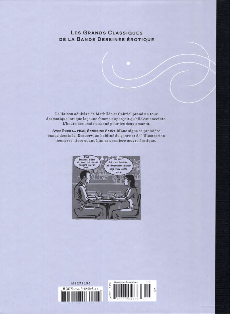Verso de l'album Les Grands Classiques de la Bande Dessinée Érotique - La Collection Tome 156 Pour la peau - Tome 2