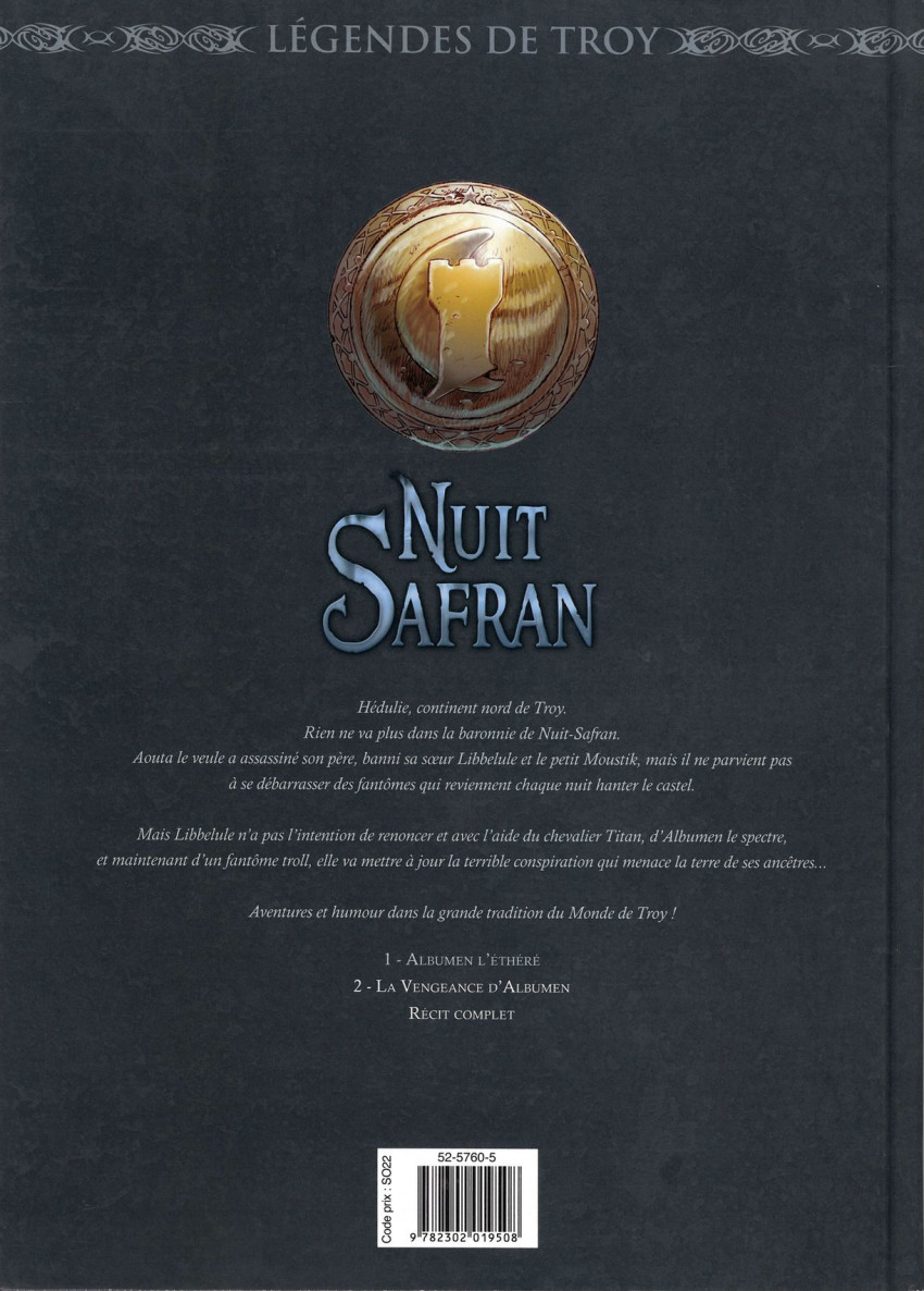 Verso de l'album Nuit Safran Tome 2 La vengeance d'Albumen