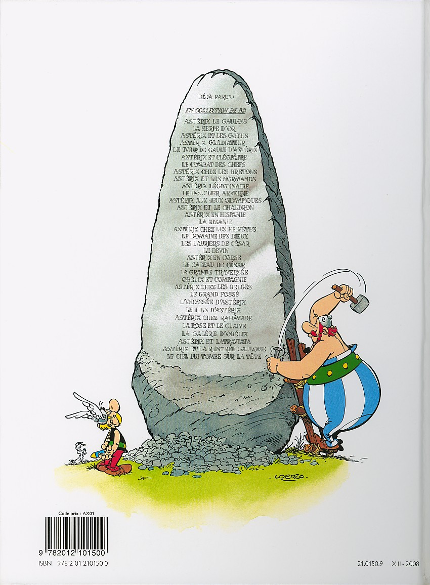 Verso de l'album Astérix Tome 18 Les lauriers de César