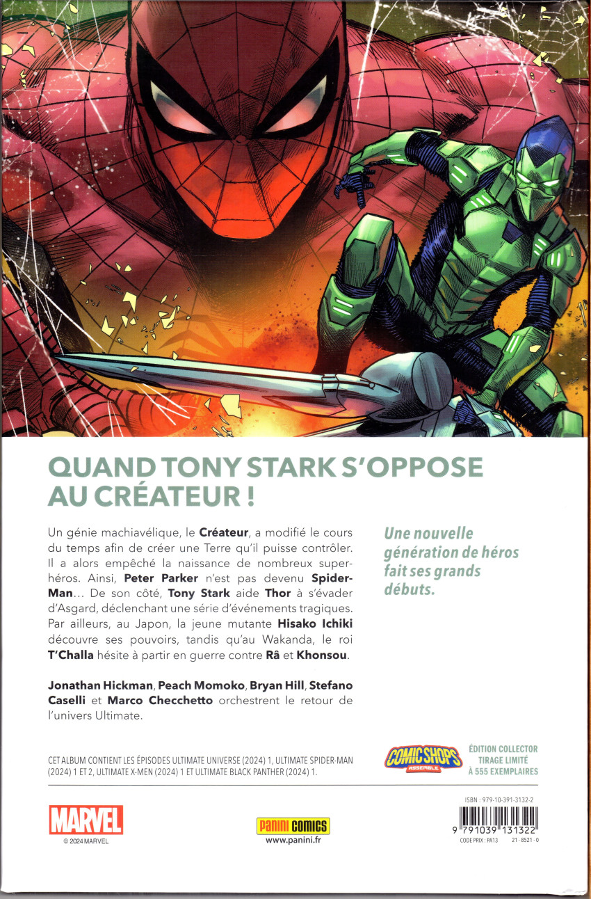 Verso de l'album Ultimate Universe Tome 01