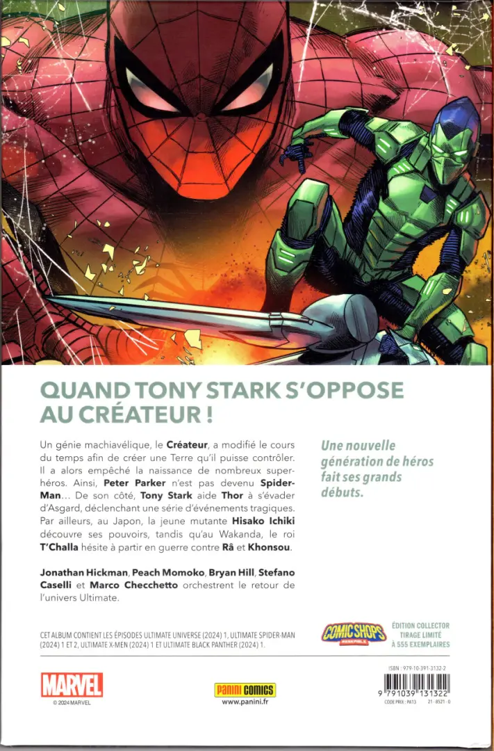 Verso de l'album Ultimate Universe 01