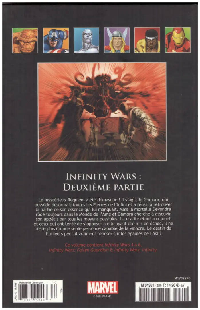 Verso de l'album Marvel Comics - La collection de référence Tome 280 Infinty Wars - Deuxième Partie