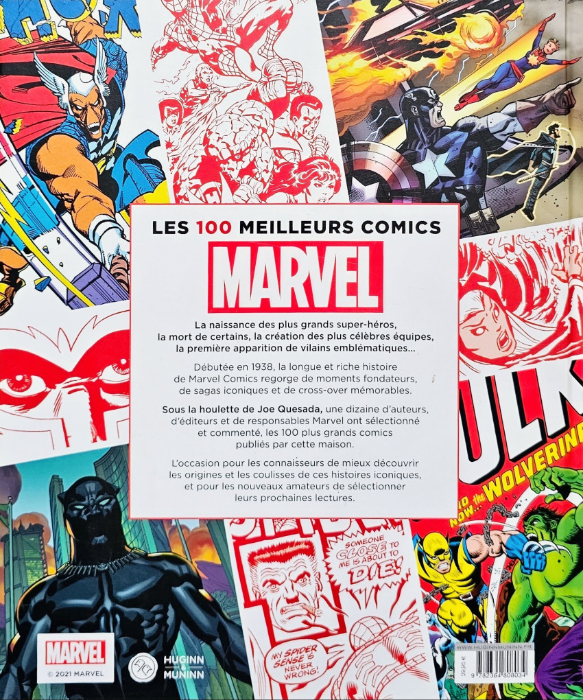 Verso de l'album Les 100 meilleurs comics