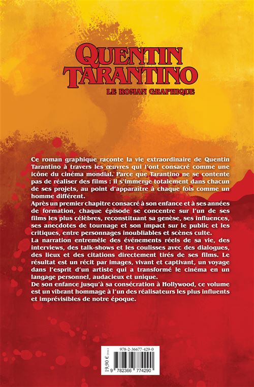 Verso de l'album Quentin Tarantino Le roman graphique