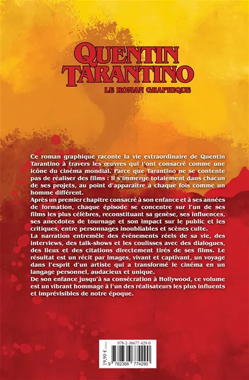 Verso de l'album Quentin Tarantino Le roman graphique