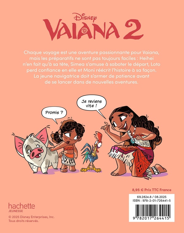 Verso de l'album Vaiana 2 Les nouvelles aventures