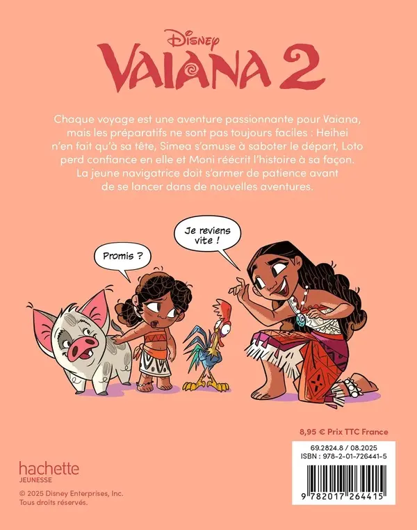 Verso de l'album Vaiana 2 Les nouvelles aventures
