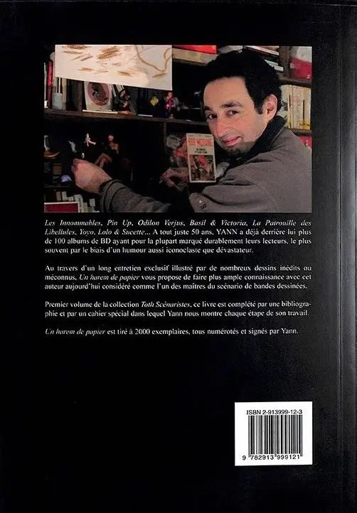 Verso de l'album Un harem de papier