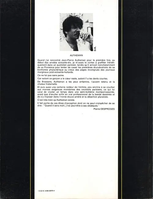 Verso de l'album Les Déserteurs