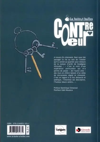 Verso de l'album En chienneté Tentative d'évasion artistique en milieu carcéral
