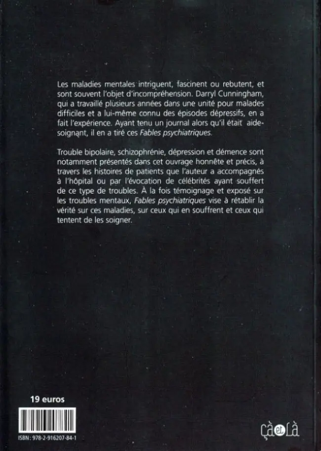 Verso de l'album Fables psychiatriques