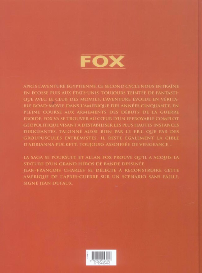 Verso de l'album Fox Intégrale Tomes 5 à 7