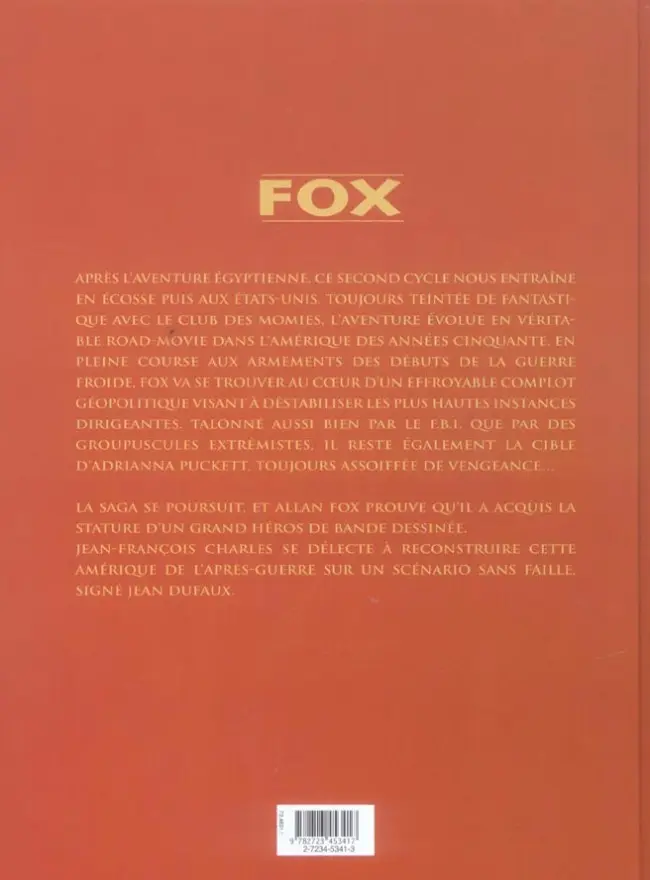 Verso de l'album Fox Intégrale Tomes 5 à 7