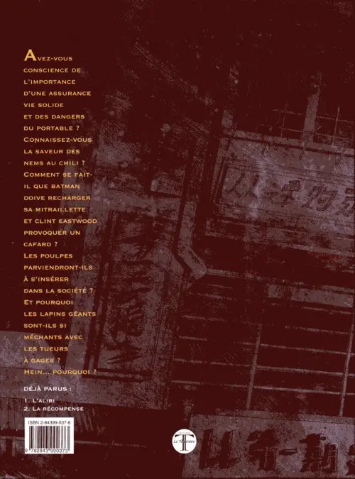 Verso de l'album Hong Kong Triad Tome 2 La récompense