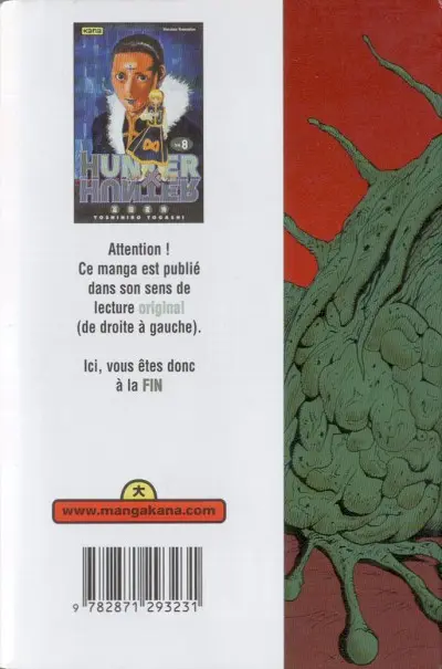 Verso de l'album Hunter X Hunter N° 8