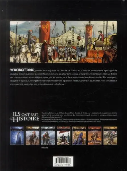 Verso de l'album Ils ont fait l'Histoire Tome 2 Vercingétorix