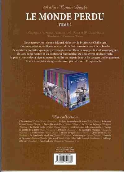 Verso de l'album Les Incontournables de la littérature en BD Tome 7 Le Monde perdu - Tome 2