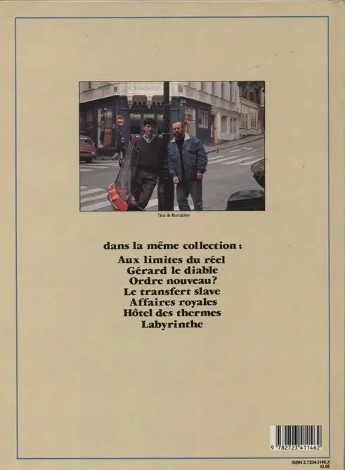 Verso de l'album Jaunes Tome 7 Labyrinthe