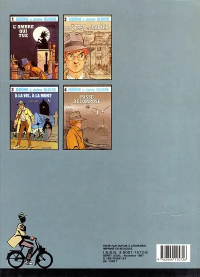Verso de l'album Jérôme K. Jérôme Bloche Tome 5 Le jeu de trois