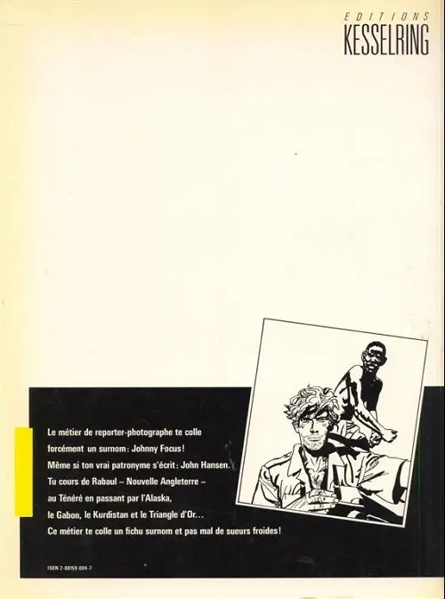 Verso de l'album Johnny Focus Tome 1 Johnny Focus grand reporter du XXè siècle