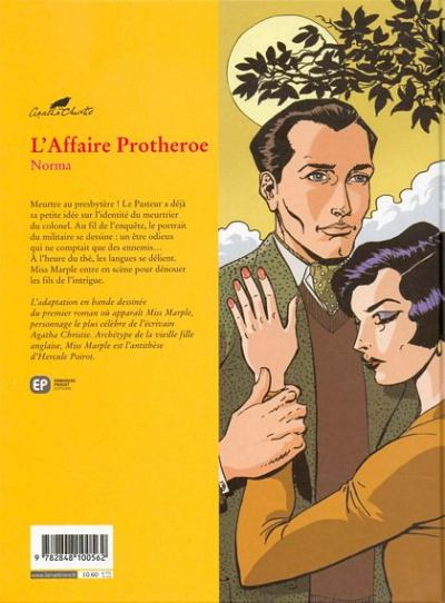 Verso de l'album Agatha Christie Tome 9 L'Affaire Protheroe