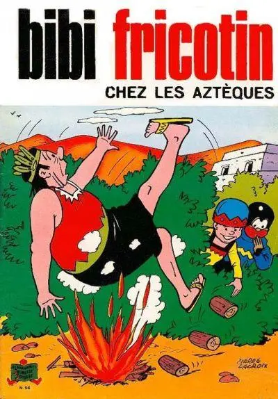 Couverture de l'album Bibi Fricotin 2e Série - Societé Parisienne d'Edition Tome 56 Bibi Fricotin chez les Aztèques