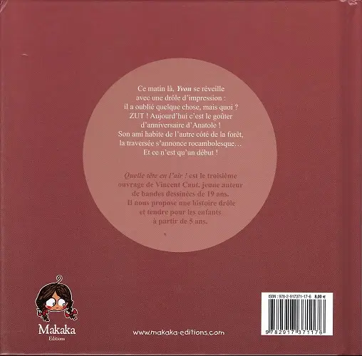 Verso de l'album Quelle tête en l'air !