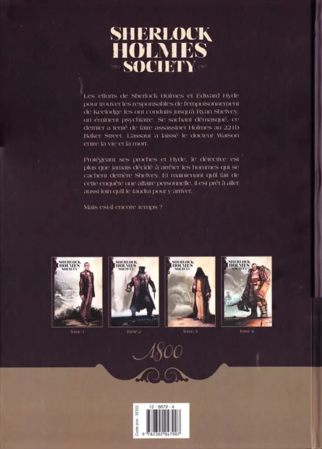 Verso de l'album Sherlock Holmes Society Tome 3 In Nomine Dei