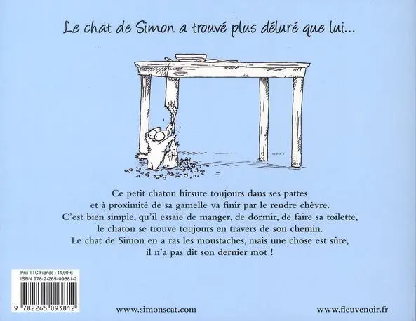 Verso de l'album Simon's Cat Tome 3 Simon's cat et le chaton infernal