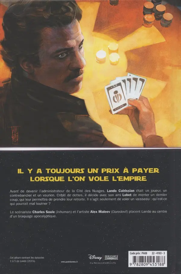 Verso de l'album Star Wars - Lando Tome 1 Le Casse du siècle