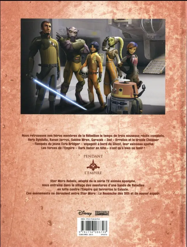 Verso de l'album Star Wars - Rebels Tome 5
