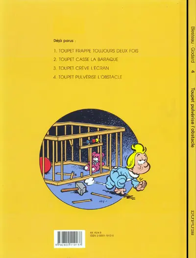 Verso de l'album Toupet Tome 4 Toupet pulvérise l'obstacle