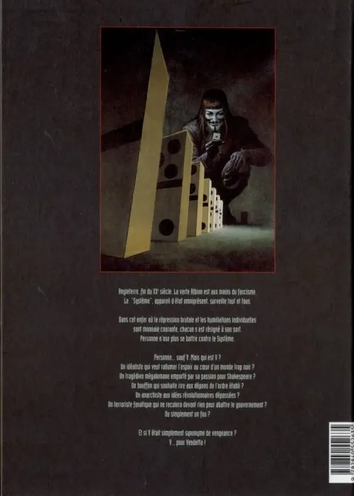 Verso de l'album V pour Vendetta